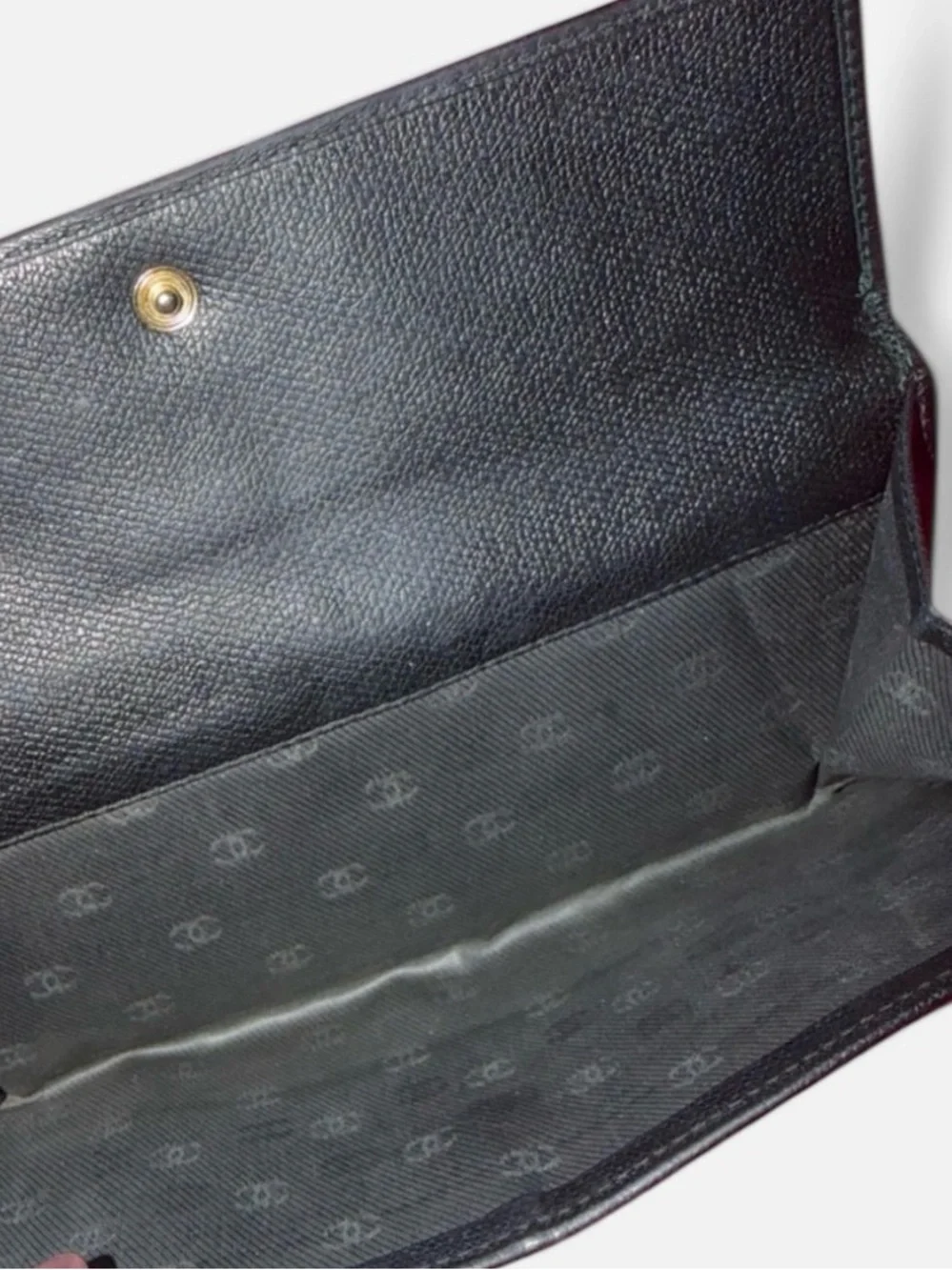 CHANEL French Purse 2004 Caviar Leather Coco Button Long Wallet
